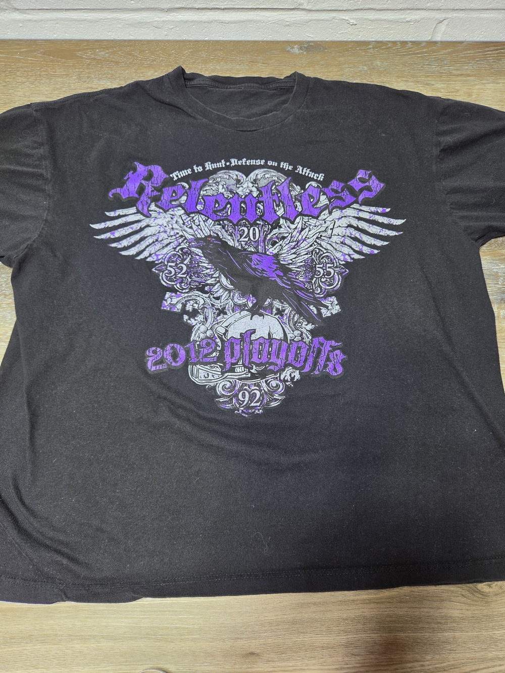 Relentless 2012 T-Shirt Raven Graphic Men's XL Black